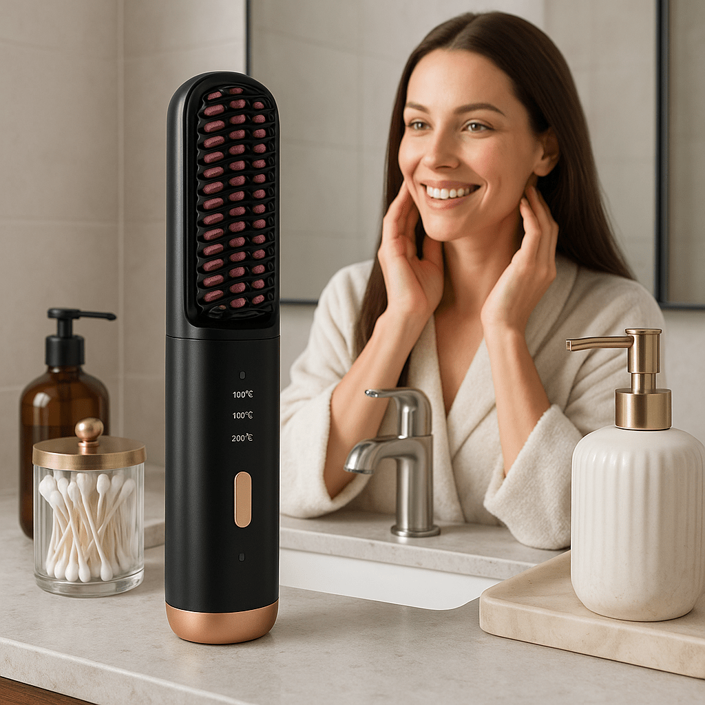 Brosse chauffante - sans fil - Petits Plaisirs Malins