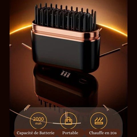 Brosse lissante chauffante - Format de Poche - Petits Plaisirs Malins