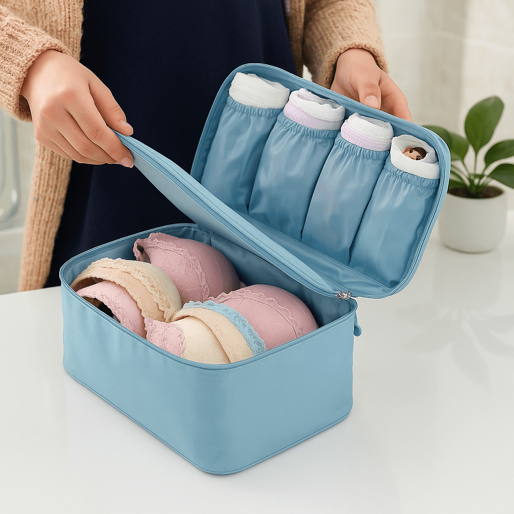Trousse de toilette femme - pour sous - vĂȘtements - Petits Plaisirs Malins