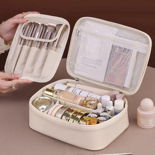 Trousse de toilette de luxe femme support pinceaux 