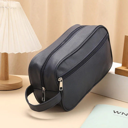 Trousse de toilette homme voyage gris bleu