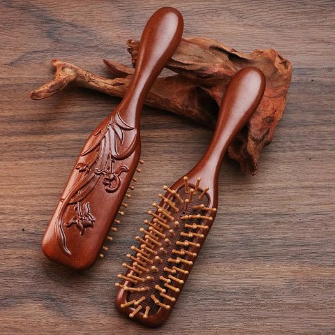 BROSSE A CHEVEUX - Bois de santal haute qualité - Petits Plaisirs Malins