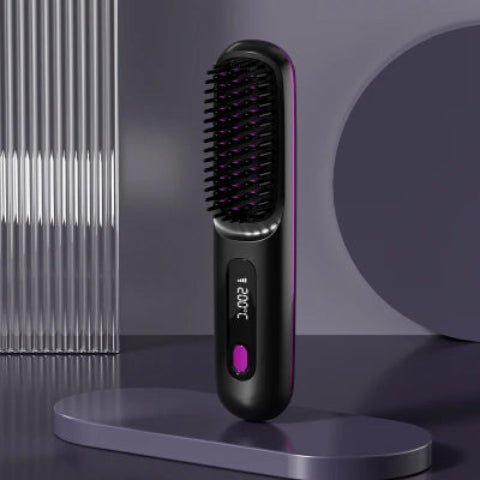 Brosse Lissante et Chauffante - Rechargeable et Portative - Petits Plaisirs Malins