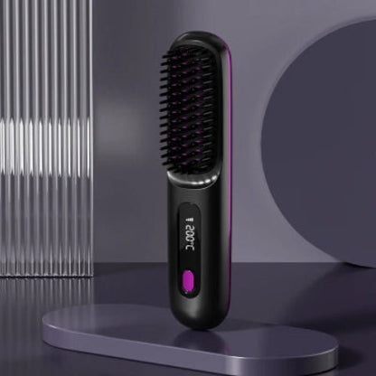 Brosse Lissante et Chauffante - Rechargeable et Portative - Petits Plaisirs Malins