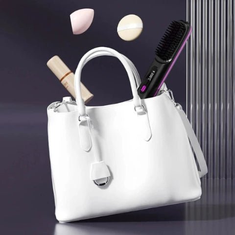 Brosse Lissante et Chauffante - Rechargeable et Portative - Petits Plaisirs Malins