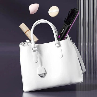 Brosse Lissante et Chauffante - Rechargeable et Portative - Petits Plaisirs Malins