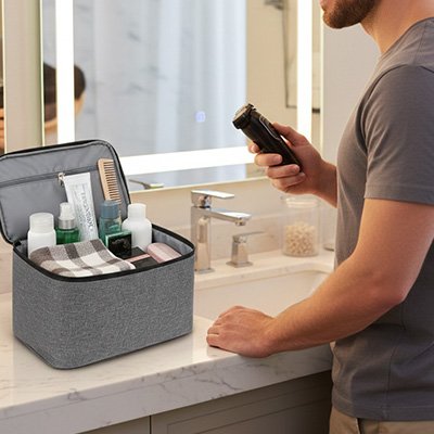 Trousse de toilette homme voyage séparateur amovible