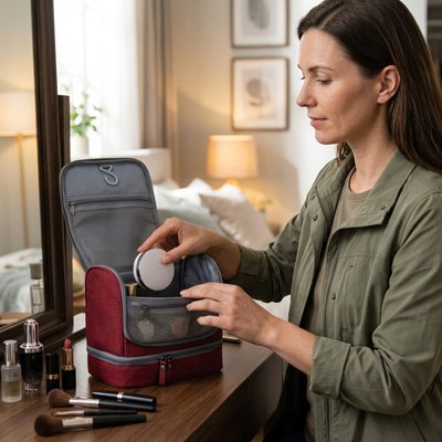 Trousse de toilette luxe femme gagner de l'espace